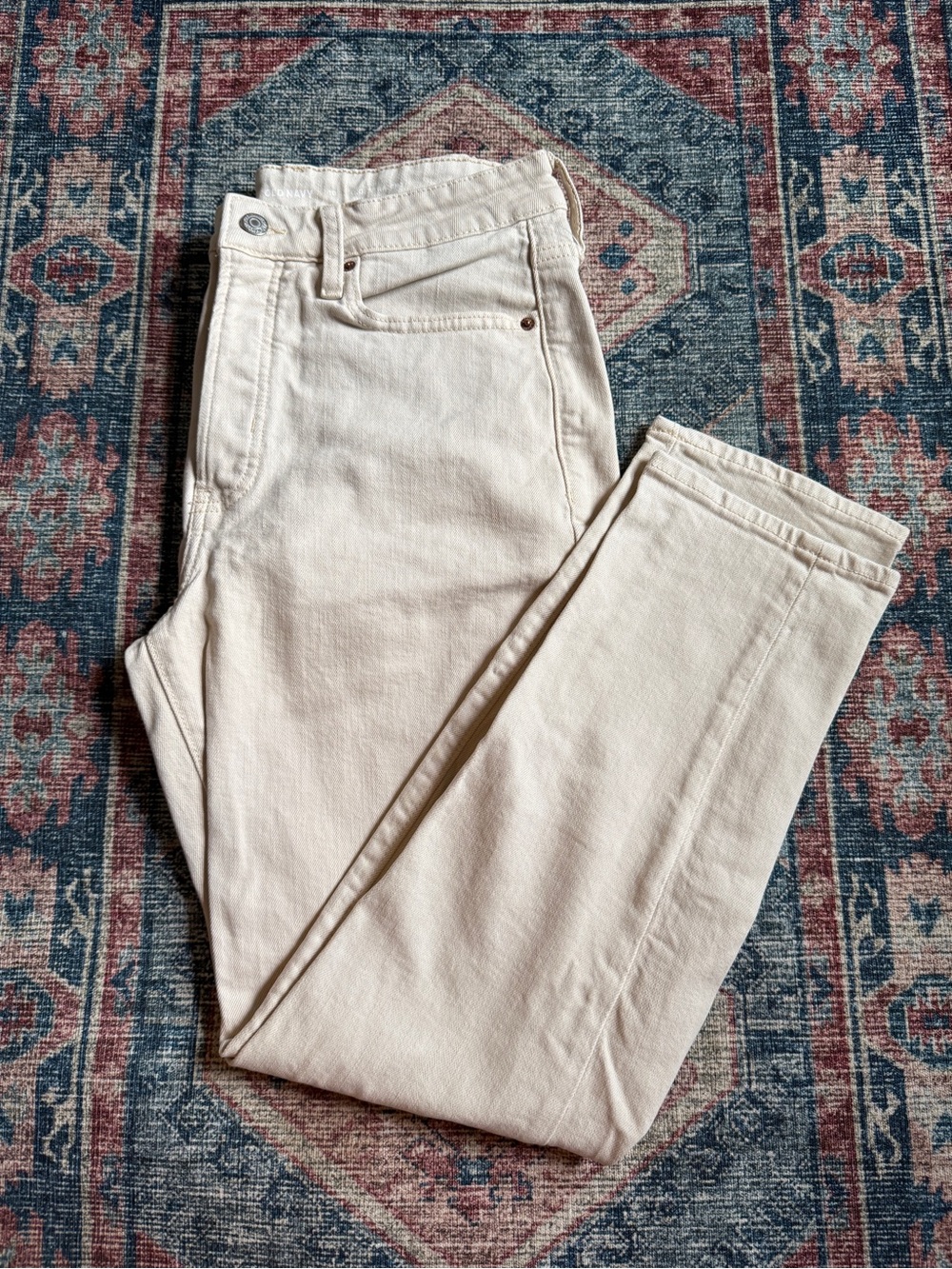 Old Navy Off-White Straight Leg Jeans